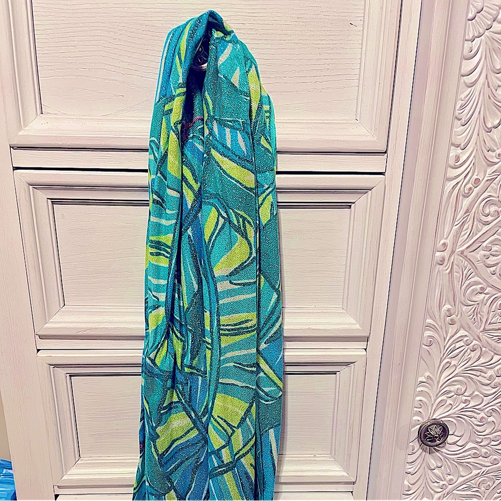 Lilly Pulitzer Blue/Green Sparkle Scarf